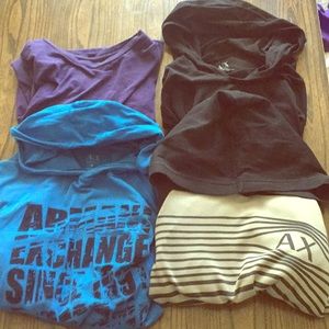 Armani Exchange 4 pack of hooded shirts and shirt